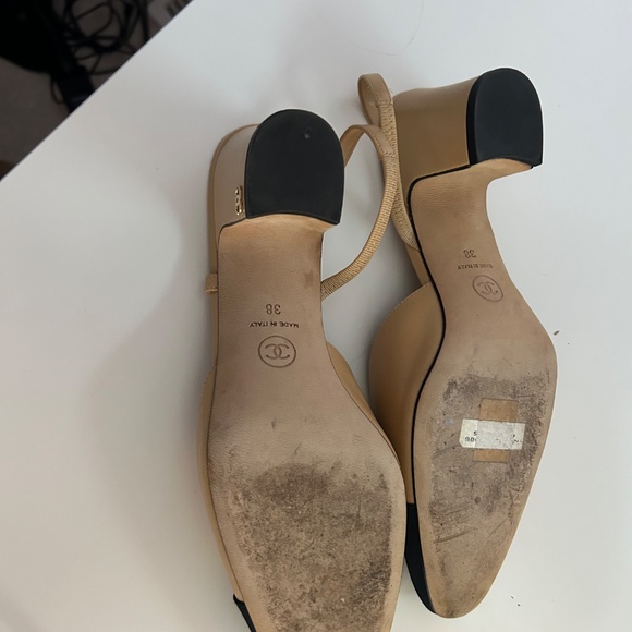 Authentic Chanel Classic Slingbacks Size 38 - Picture 3 of 5